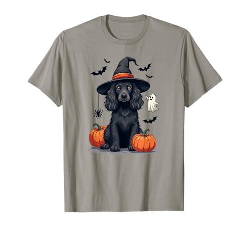 Halloween Themed Cocker Spaniel Dog, Black T-Shirt