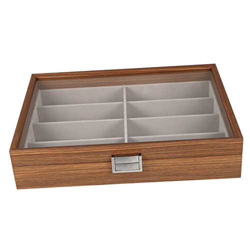 Boîte de rangement pour lunettes LIFKOME en velours à 8 compartiments
