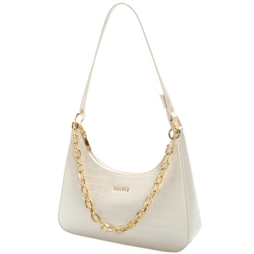 Crescent Shoulder Bags for Women, Mini Clutch Purse Cute Hobo Handbags Vegan Leather Underarm Purse