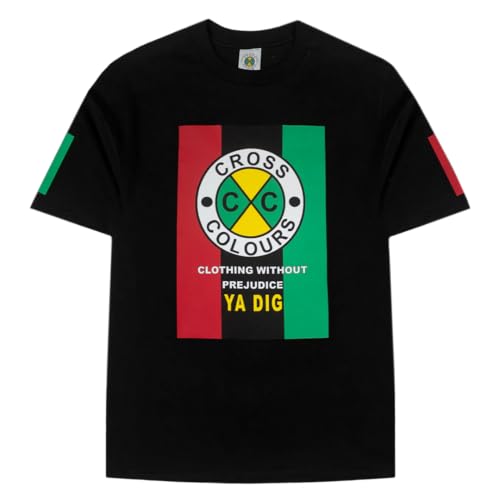 CROSS COLOURS Flag Logo T-Shirt (US, Alpha, Small, Regular