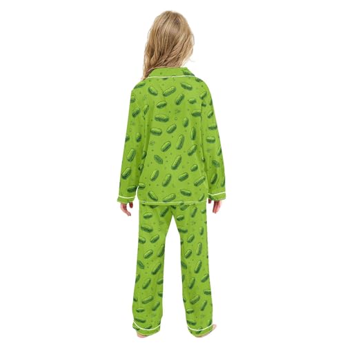 Image of Satin Pajama Sets Short Sleeve Horses Running on Colorful Button Down Silky Nightwear 2 Piece PJS 5-14Y