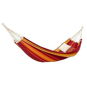 XL 2 Person Barbados Hammock Handwoven with Reusable Cloth Bag – Indoor or Outdoor Hammock Swing Perfect for Relaxation On The Patio, Porch, Bedroom or Backyard – Max 440 Lbs, Acerola