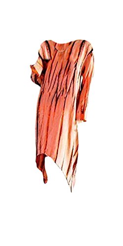 Camisas para mujer Batik Druck para combatir el calor con estilo en naranja