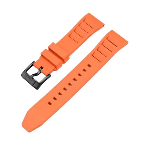 [SLFJEYTX] 19/20/21mm FKM�X�g���b�v �����[�X�p �u�����v�o���h �u���X���b�g Swatch X MoonSwatch�p 1��(Orange02,21mm)