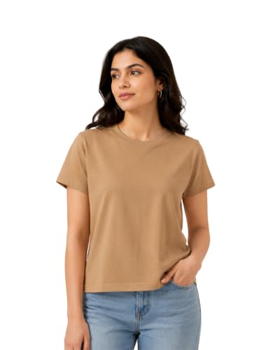 Image of Women's Plain Cotton T-Shirt