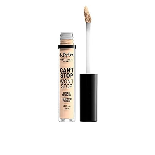 NYX Professional Makeup Can't Stop Won't Stop Contour Concealer - wasserfester flüssiger Abdeckstift, Kaschieren & Highlighten, 3, 5 ml, CSWSC01 Pale