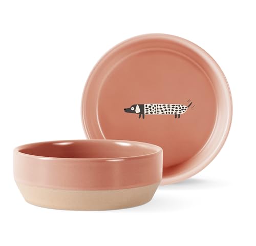 Fringe Studio George The Dog Medium Stoneware Pet Bowl, PetShop Collection (479009) by Fringe - Used condition - US$12.90