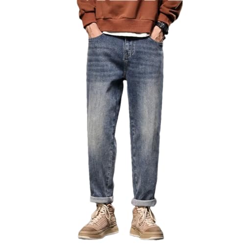 Men Loose Tapered Trouser Wide Leg Harem Jeans Clothes Streetwear Baggy High Street Denim Pants