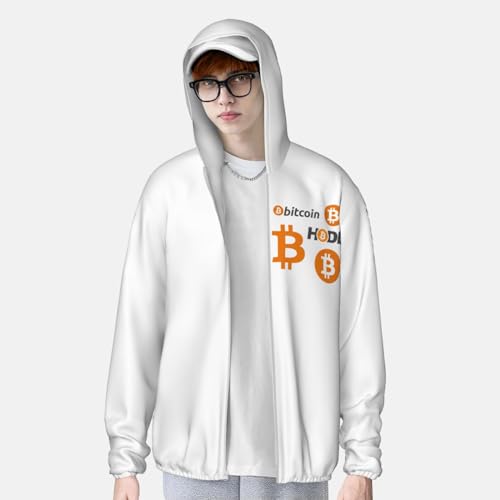 Bitcoin Logo HODL BTC Crypto Cryptocurrency Unisex Sun Protection Hoodie - Image 5