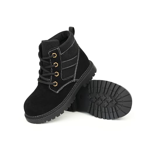 JABASIC Kinder Stiefel Schnürbare Outdoor Schuhe Jungen Mädchen...