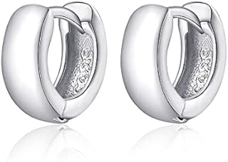 5.5mm 8mm 11mm Tiny Huggie Hoop Earrings 925 Sterling Silver Mini Small Hinged Cartilage Tragus Sleeper Hugging Hoops Earrings For Men Women