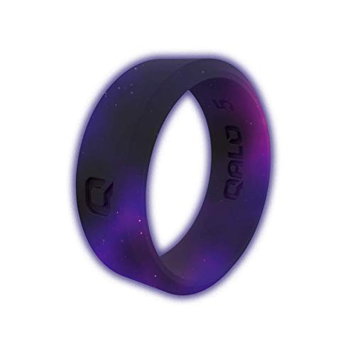 QALO Galaxy Modern Silicone Wedding Ring - Violet - Size 08