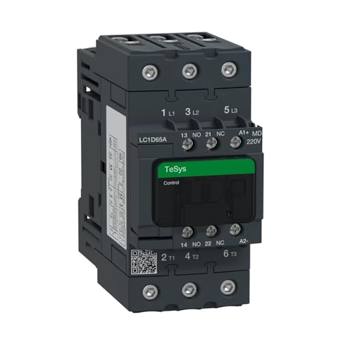 Contacteur DC noir LC1D65AMD résout les pannes de coupure 65A 220V