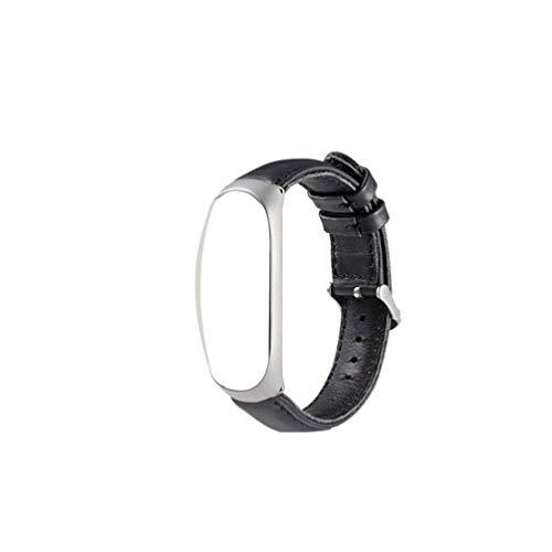 Pulseira de substituição UKCOCO compatível com Xiaomi Mi Band 4 – Pulseira de relógio de couro ajust