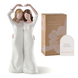 Gifts for Best Friend Women: Soul Sister Friendship Bestie Birthday Gift – Unique Resin Figurines