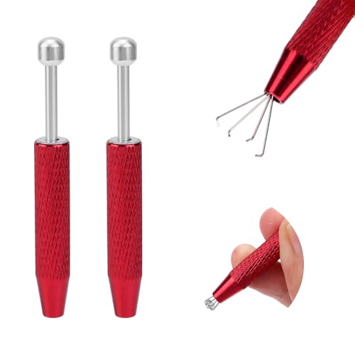 2pcs Outils de Préhension de Boules de Piercing, Pince à Bijoux en Acier Inoxydable Pince à Griffes en Diamant Outil de Ramassage de Pierres Précieuses pour le Ramassage de Petites Pièces