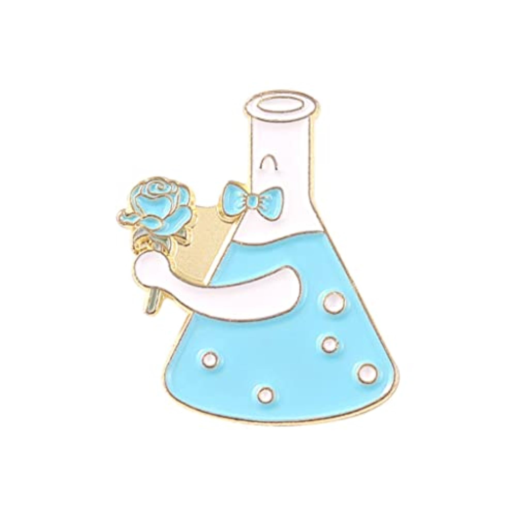 5X Science Chemical Beaker Enamel Brooches, Fun Accessories