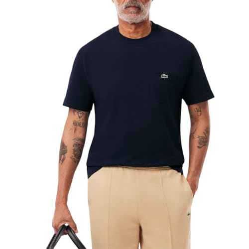 Image of Lacoste Men's Cotton T-shirt with Breast Pocket