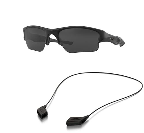 Oakley OO9009 Sunglasses Bundle: OO 9009 11-004 Matte Black and Small Black leash Accessory kit2