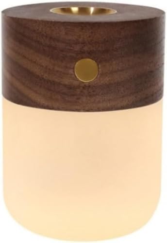 CokBlu 充電式 水なし 加熱式アロマディフューザー 天然木 3段階調光 ナイトライト 授乳ランプ 空焚き防止 間接照明 おしゃれなアロマランプ 誕生日 記念日 お祝い??ギフト 枕元に適し 安全で実用的