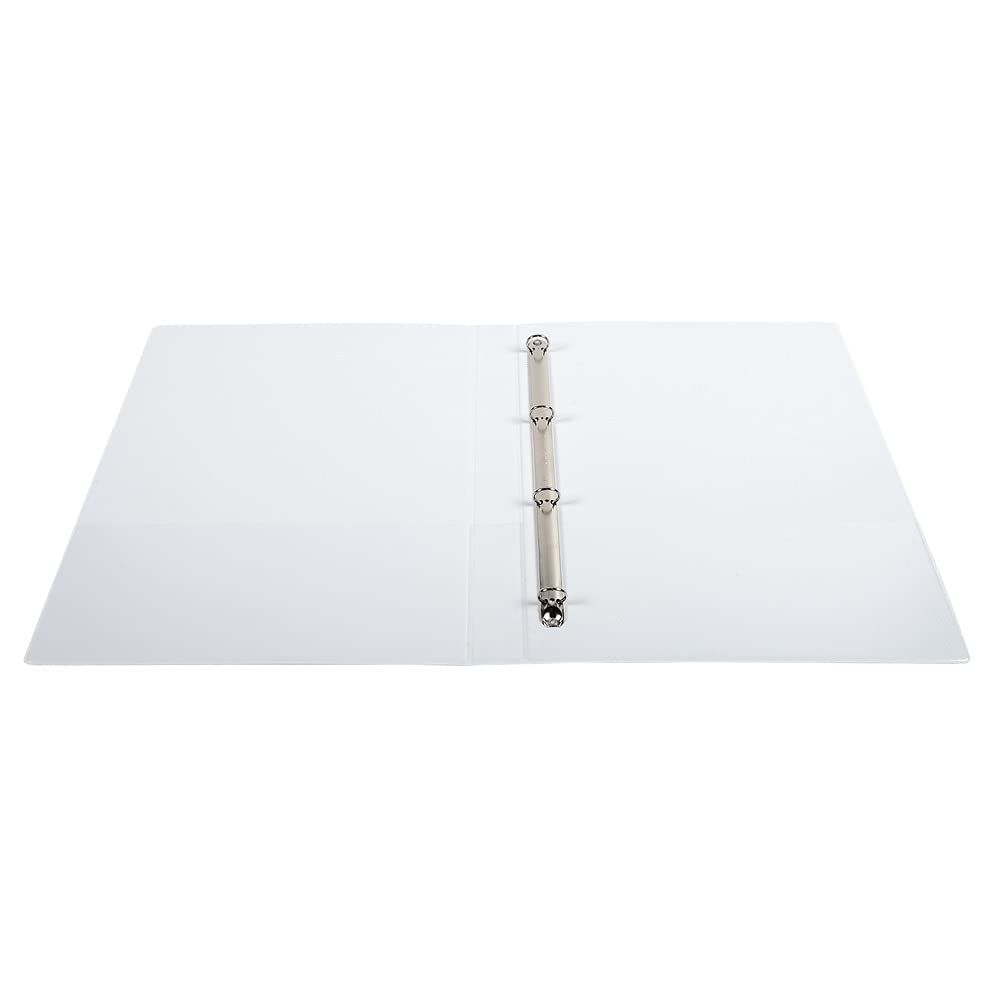 Classeur Rigide Exacompta Blanc - 2 Anneaux En D 16mm - Dos 38mm - 2 Poches Transparentes - Fabriqué En France