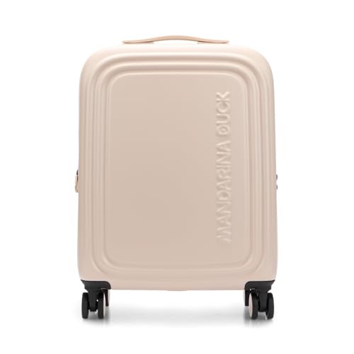 Trolley Cabin Rigido Espandibile relizzato in policarbonato con quattro ruote doppie. Traino estraibile multistep, TSA integrato, adress tag, fodero valigia e dettagli personalizzati.