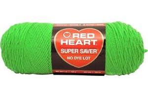 Red Heart Super Saver Yarn in Spring Green - The Perfect Choice for Beginners