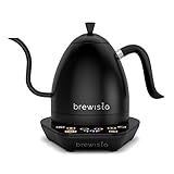 Brewista Artisan Electric Gooseneck Kettle, 1 Liter, For Pour Over Coffee, Brewing Tea, LCD Panel,...