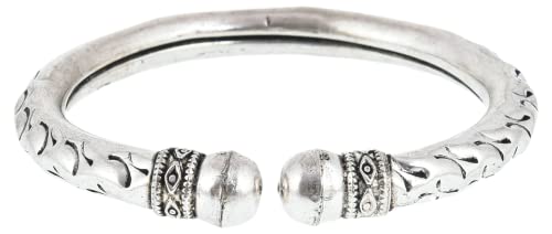 Bangle For Women's Sterling Silver Handmade Cuff Designer Bangle Bracelet Traditional Ethnic Boho Silver Cuff Bracelet 8 Inch #TOP22