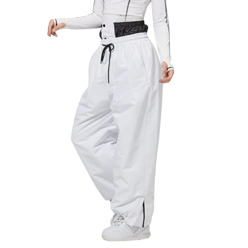 Pantalon de snowboard unisexe surdimensionné imperméable avec plusieurs poches zippées