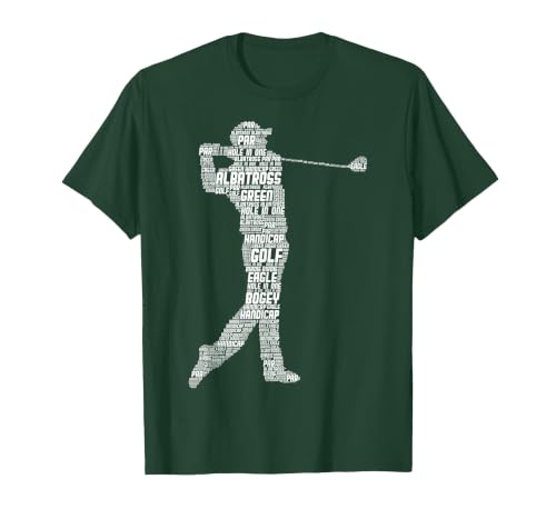 Golf Golfer Golf Player Men Children Boys T-Shirt, Men, Dark Green, Large