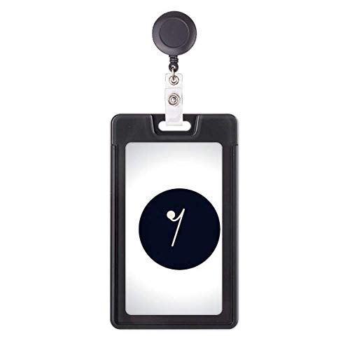 Funda retráctil para tarjeta de identificación y porta credenciales musical negro