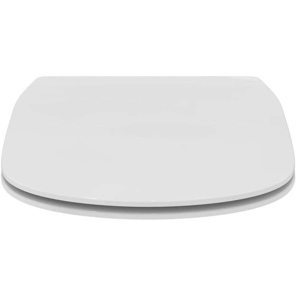 Ideal Standard Tesi deska sedesowa w kształcie litery D, trwała deska sedesowa z funkcją Quick Release do łatwego czyszczenia, wykonana z wytrzymałego duroplastu – biała (370 x 450 x 45 mm)