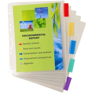 Exacompta 10 x Register Exactive A4 PP 200my 6-teilig farbig