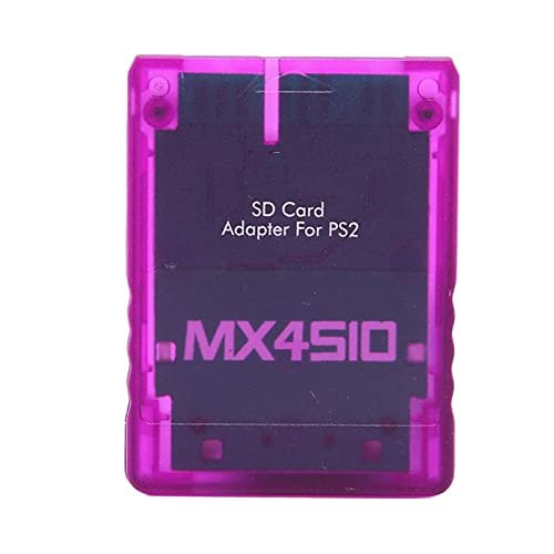 Adaptador de Tarjeta SD MX4SIo SIO2SD para Lector de Tarjetas de Memoria de Consola de Juegos, Adaptador de Tarjeta de Almacenamiento para Consola de Juegos Fat, Plug and Play(Púrpura)