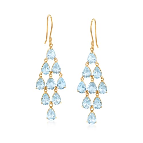 Ross-Simons Blue Topaz Chandelier Earrings