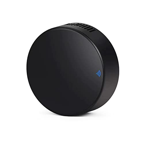 Smart IR Remote Control with Temperature and Humidity Sensor, 2.4G WiFi Universal Infrared Remote Control Hub with Thermometer Hygrometer for Smart Home Automation,Compatible with Alexa & Google Home