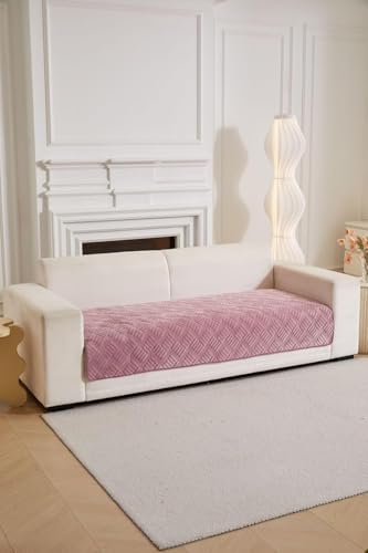 Image of HOMETHREADS Innovative Premium Velvet Sofa Cover Mat with PVC Backing for Non-Slip Comfort (L Move, 3 Seater | 70x180cm)