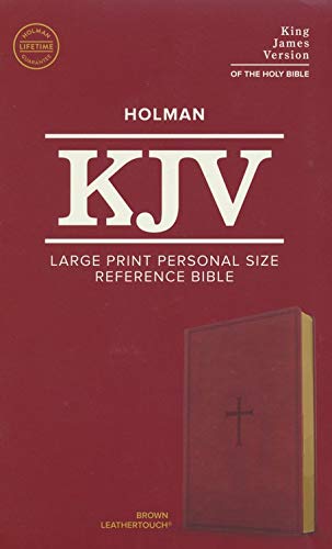 Generic Personalized Kjv Large Print Personal Size Reference Bible, Brown Leathertouch, Red Letter, Cross-References, Full-Color Maps, Custom Name Imprint thumb #1
