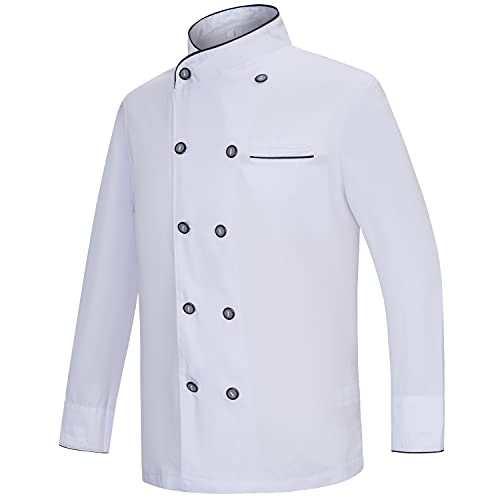 MISEMIYA - Damen-KOCHJACKE - Damen-KOCH-UNIFORM Damen-KOCHJACKE - Hospitality Uniform - Ref.844 - X-Large, Kochjacken Herren 844 - Weiß