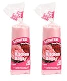 Scented Tall 13 Gallon Kitchen Bags - Fresh Rose Scent- 2 Packs of 28 Bags (Pink)
