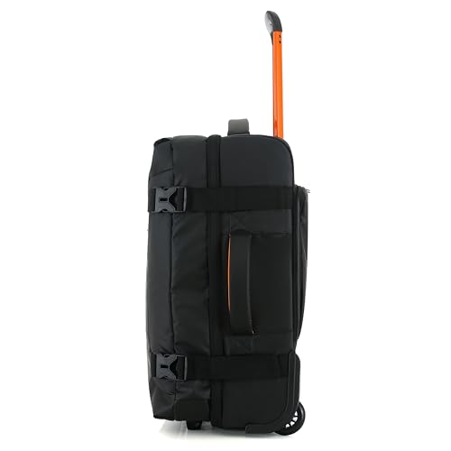 Nple Zaino Trolley Ibrido Da Viaggio, Bagaglio A Mano, Convertibile Zaino/Valigia, Nero, Poliestere, 55X35X20Cm, Con Ruote Scorrevoli E Chiusura Tsa (Bagaglio A Mano 55X35X20Cm, Black Orange) - 3
