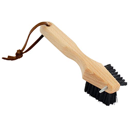 Brosse pour semelle de chaussures à 3 façons de nettoyer en acier et hêtre