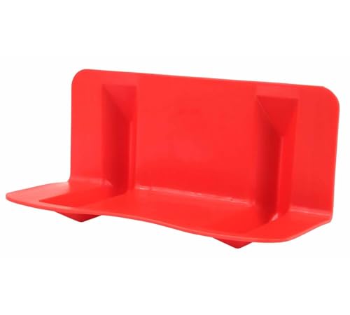 Image of Mytee Products 10 Pack Red Flatbed Edge Protectors - 4 inchx4 inchx11 inch Plastic V Board Flatbed Corner Protectors for Cargo Loads & Tie Down Strap Guard - Fit 1 Strap Up to 4 inch