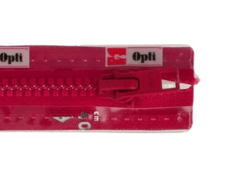 Opti Zip Fastening, Polyester, 00752 Red, 30 cm, #00752 Red - Image 3
