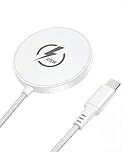 QJYKIONE Qi2.2 25W Wireless Charger for iPhone and Samsung, Magnetic Wireless Charging Pad for MagSafe, 25W Portable Travel Charger for iPhone 17-12 Series & Samsung S26 Ultra (Adapter NOT), White