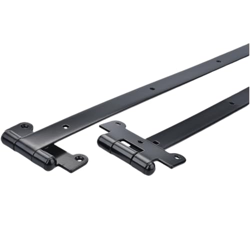 PAGOTORTAUS 24 inch Black Heavy Duty Gate Hinges,4mm Thick Iron Barns Door Hinges with 40 Mounting Screws,T-Shaped Heavy Duty Hinges fits for Sheds Barns Garden gate Garage Door (4pcs) ﻿ by PAGOTORTAUS - Image 6