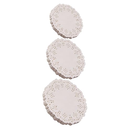 PRETYZOOM 450Pcs Lace Paper Snack Mat Oilproof Food Wrapping Paper for Fried Foods to Greaseproof and Odorless for Pizza Fries and Cakes