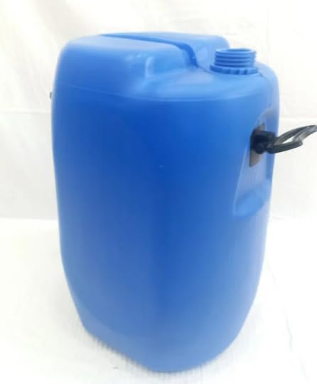 Image of Patel Enterprise 50 Liter HDPE Plastic Gallon Jerry Can - Water and Chemical Storage Container With Sealed Cap - Refillable Blue PVC Drum (Pack of 1)