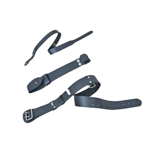 Ceinture en cuir véritable SAM noir, l'essence des costumes d'époque - 2